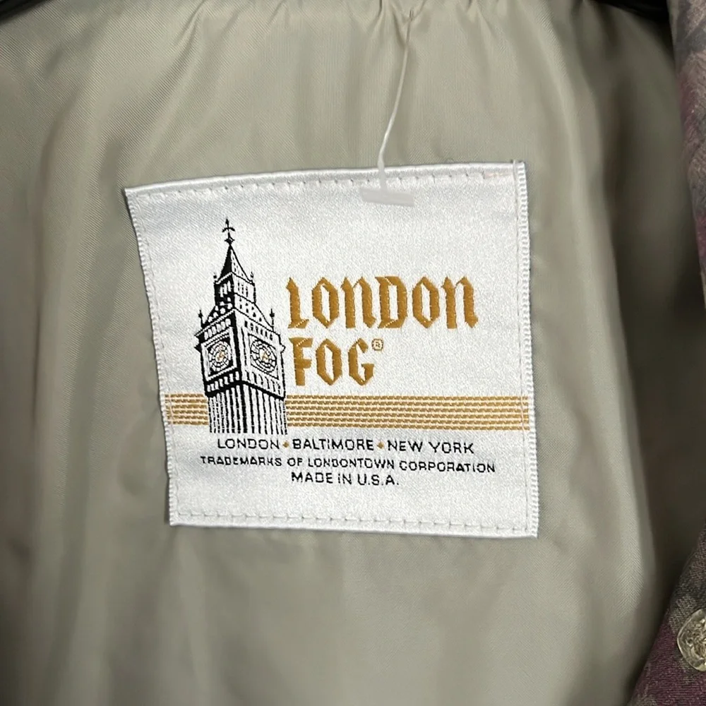 London Fog Floral Rain Trench Coat 22 - Picture 2 of 6